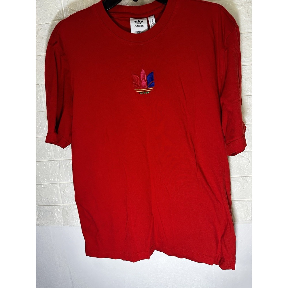 Preowned Adidas Vintage‎ Red T-Shirt Size M
